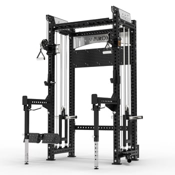 MIKOLO ANUBIS Power Cage, All-in-One Power Rack Cage, 2000LBS Power Cage Squat Rack, Dual Pulley Cable Crossover System for Home gym