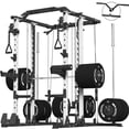 thumbnail image 1 of Mikolo Smith Machine Home Gym, 2000LBS Squat Rack with Cable Crossover System, Multi-Function Workout Machine for Home Gym(2023 Version), 1 of 10
