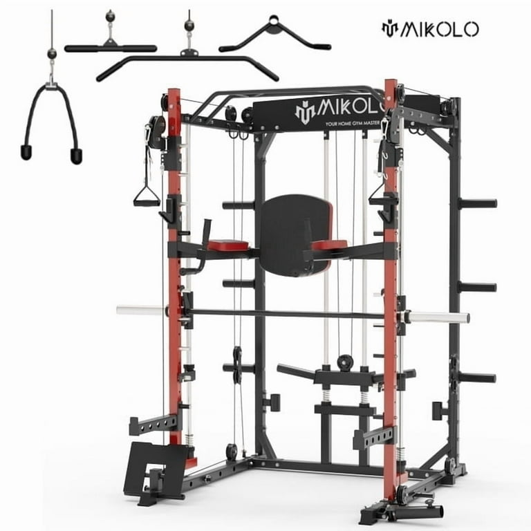 Mikolo Smith Machine, 2000lbs Squat Rack with 800 lb