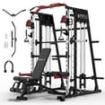 thumbnail image 1 of Mikolo Smith Machine Home Gym, 2200 lbs Power Rack Cage with Cable Crossover, Smith Cage with Ultimate Home Package, 1 of 9