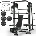 thumbnail image 1 of Mikolo Smith Machine Home Gym, 2200 lbs Power Rack Cage with Cable Crossover, Smith Cage with Ultimate Home Package, 1 of 11