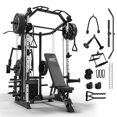 thumbnail image 1 of Mikolo Smith Machine Power Cage, Multi-Function Home Gym System with Cable Crossover, 121LB Weight Stack, 1 of 16