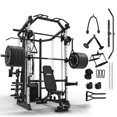 thumbnail image 1 of Mikolo Smith Machine Power Cage, Multi-Function Home Gym System with Cable Crossover, 121LB Weight Stack, 1 of 17