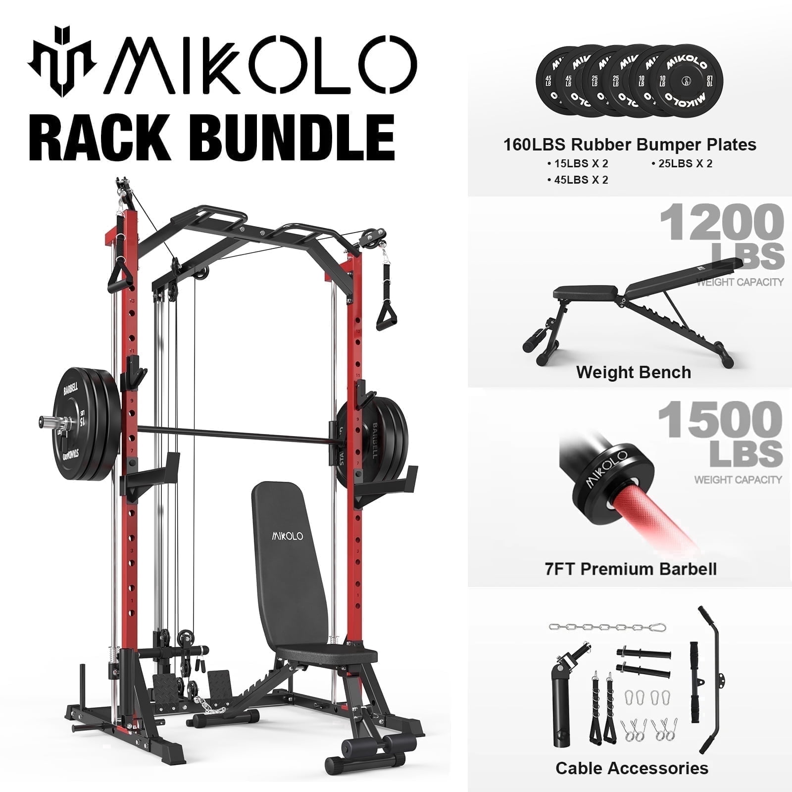 Z6-Weight bench/Barbell/(10LB+25LB+45LB)x2 Plates