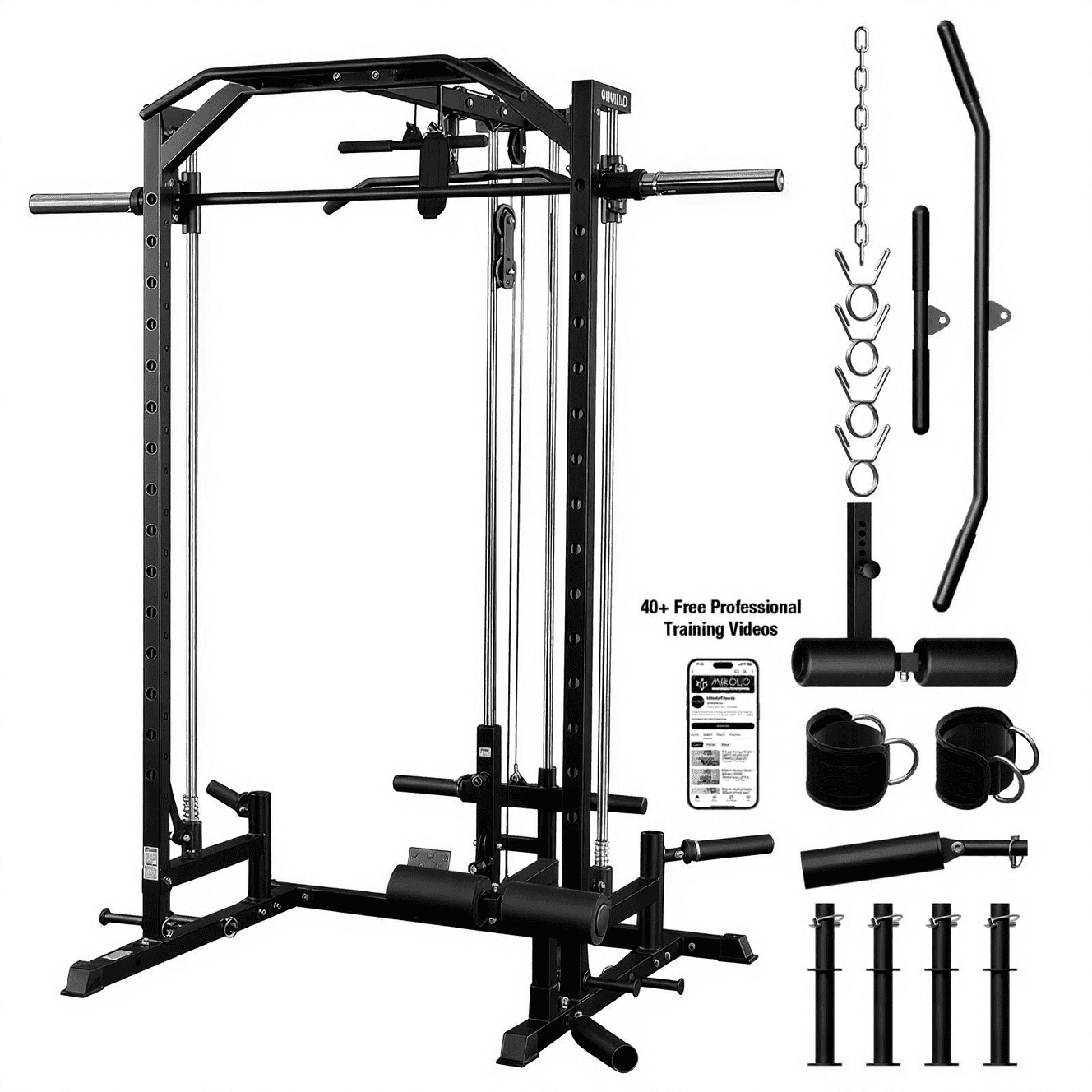 Mikolo Multi-Functional Power Rack with Cable Kuwait Ubuy