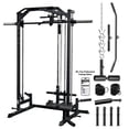thumbnail image 1 of Mikolo Smith Machine Home Gym, 1800 LBS Multi-Functional Squat Rack with Lat Pull Down System, Workout Station with Weight Bar, Bend Peg and Other Functional Attachments, 1 of 15
