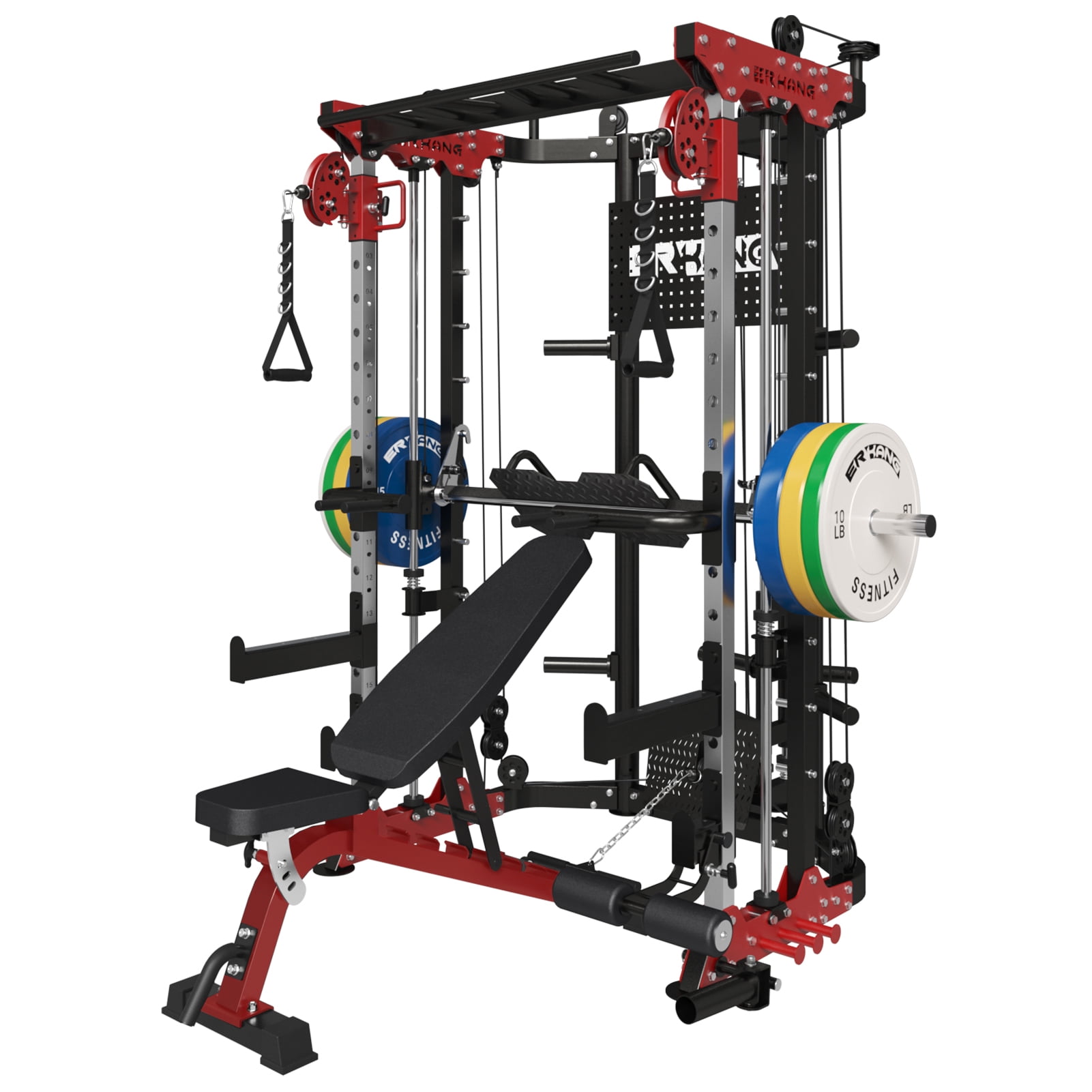 Mikolo Smith Machine Power Cage, 2200lb Commercial Strength Training