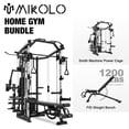 thumbnail image 1 of Mikolo Smith Machine Power Cage, Multi-Function Home Gym System with Cable Crossover, 121LB Weight Stack, 1 of 15