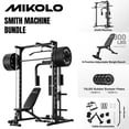 thumbnail image 1 of Mikolo Smith Machine Home Gym,Multi-Functional Power Rack with Pec Deck Machine,Lat Pulldown System with Bar,Weight Bench and 70LBS Weight Plates,Low Row Station with Cable bar and Foot Board, 1 of 14