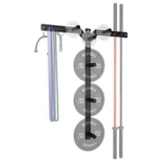 Mikolo Wall Mounted Storage Rack, 6 Pegs 5 Hooks and 2 Barbell Storage Rack, 850LBS Loading Capacity