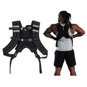 Mikolo Weighted Vest 12LBS, Dual  quick Adjustable Chest Straps & Side Buckle Straps, Back Mesh Storage Pocket, Reflective Strips,Thick Shoulder Pads for Runnin