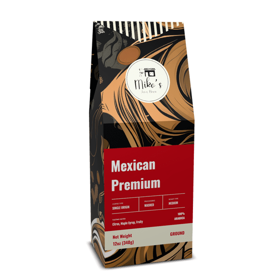 Mikos Java House Mexican Premium Coffee, 100% Arabica Chiapas Single Origin, Medium Roast Ground, Organic Grown, 12oz