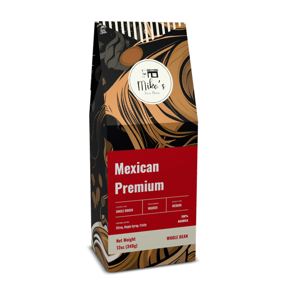 Mikos Java House Mexican Premium Coffee, 100% Arabica Chiapas Single Origin, Medium Roast Whole Bean, Organic Grown, 12oz