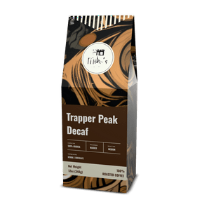 Mikos Java House Trapper Peak Decaf Coffee, 100% Arabica Indonesian Decaffeinated, Swiss Water Process, Medium Roast Whole Bean, 12oz