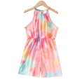 thumbnail image 1 of Mikrdoo 10 Years Kid Girls Jumpsuits 8Y,9Y,10Y,11-12Y,13-14Y Big Girls Casual Tie-dye Halter Sleeveless Summer One Piece Bodysuits (Tie Dye Is Random), 1 of 8