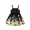 thumbnail image 1 of Mikrdoo 4T Kid Todder Girls Summer Dress Floral Print Rabbit Print Straps Dress One Piece Casual Dress 4-5 Years Black, 1 of 7