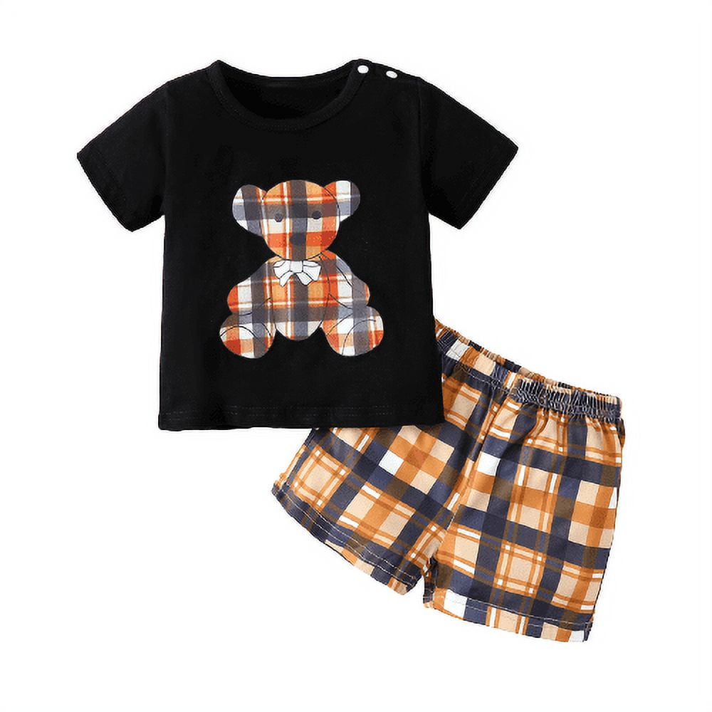 Mikrdoo Baby Boys Outfits 9 Months Newborn Boys Bear Shirt 12 Months