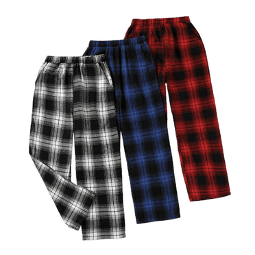 Mikrdoo Big and Teens Boy Plaid Jogger Pants 3pk, 9-10 Years