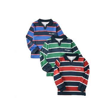 Mikrdoo Boys Stripe Tee with Long Sleeves, 3-Pack, Sizes 7-15