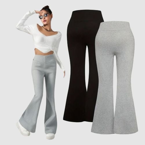 Mikrdoo Girls Flare Leggings, 2-Pack, Sizes 7-14