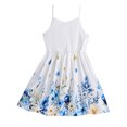 thumbnail image 1 of Mikrdoo Kid Toddler Girls Dress 4T 5T 6T 7T Girls Floral Print Elegant Straps Summer Sleeveless Dress One Piece Party Dress,As Gift, 1 of 9
