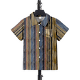 thumbnail image 1 of Mikrdoo Summer Boys Vintage Style Shirt Tops Oil Painting Striped Clothes Stylish Button Down Short Sleeve Shirts With Pocket, 1 of 9