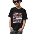 thumbnail image 1 of Mikrdoo Trendy Racing Car Print Casual Short Sleeve T-Shirts For Boys - Cool, Lightweight And Comfy Summer Streetwear (7-15Y,Black), 1 of 9