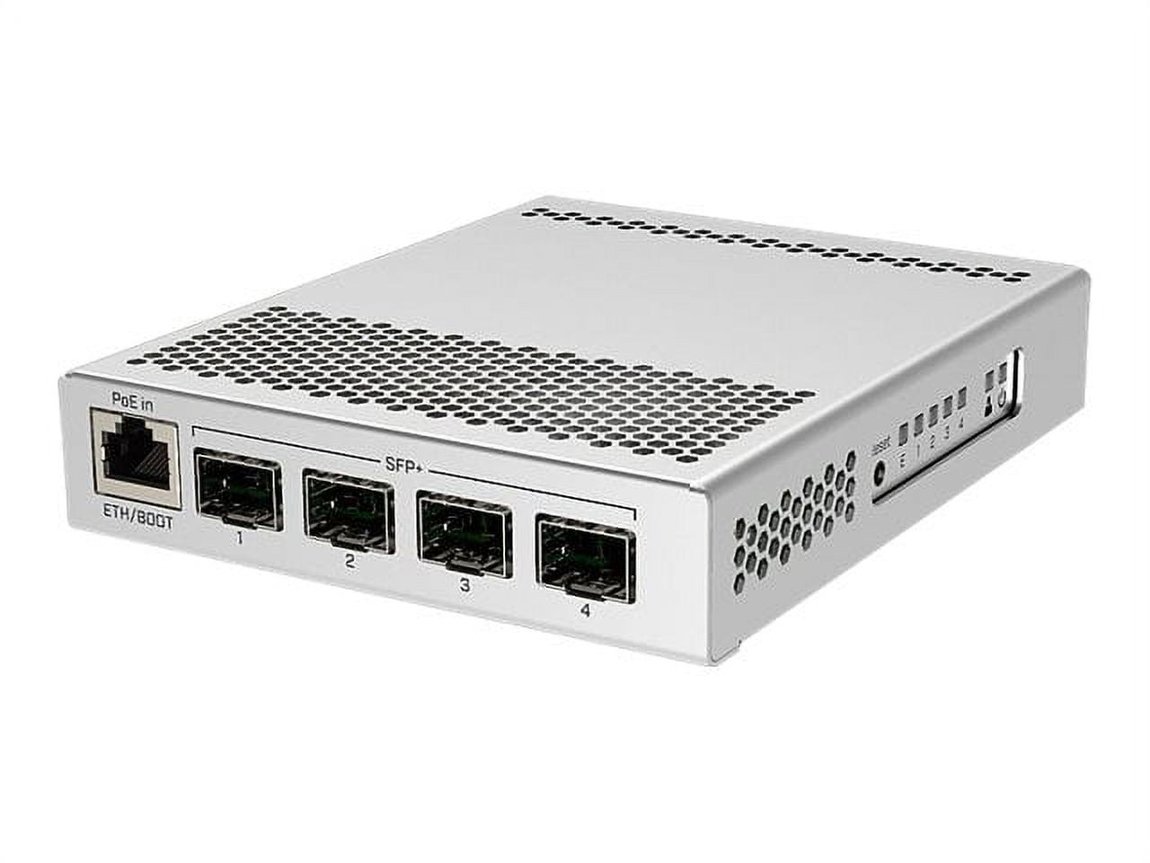 MikroTik 5-Port Desktop Switch, 1 Gigabit Ethernet Port, 4 SFP+ 10Gbps Ports (CRS305-1G-4S+IN)