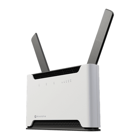 MikroTik H53UiG-5HaxQ2HaxQ Chateau PRO ax Wi-Fi 6 Router, Quad-Core 2.2 GHz CPU, 4x4 MIMO, 5 Gigabit Ethernet Ports, USB 3.0 for Media Server or LTE Backup