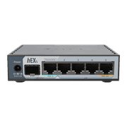 MikroTik hEX S E60iUGS Wired Router with 2.5Gbps SFP+, 5 Gigabit LAN Ports, USB 3.0, PoE In/Out, RouterOS Level 4, Compact Metal Case