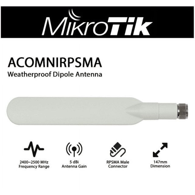 Mikrotik Waterproof 2.4Ghz Dipole Antenna with 5dBi Gain