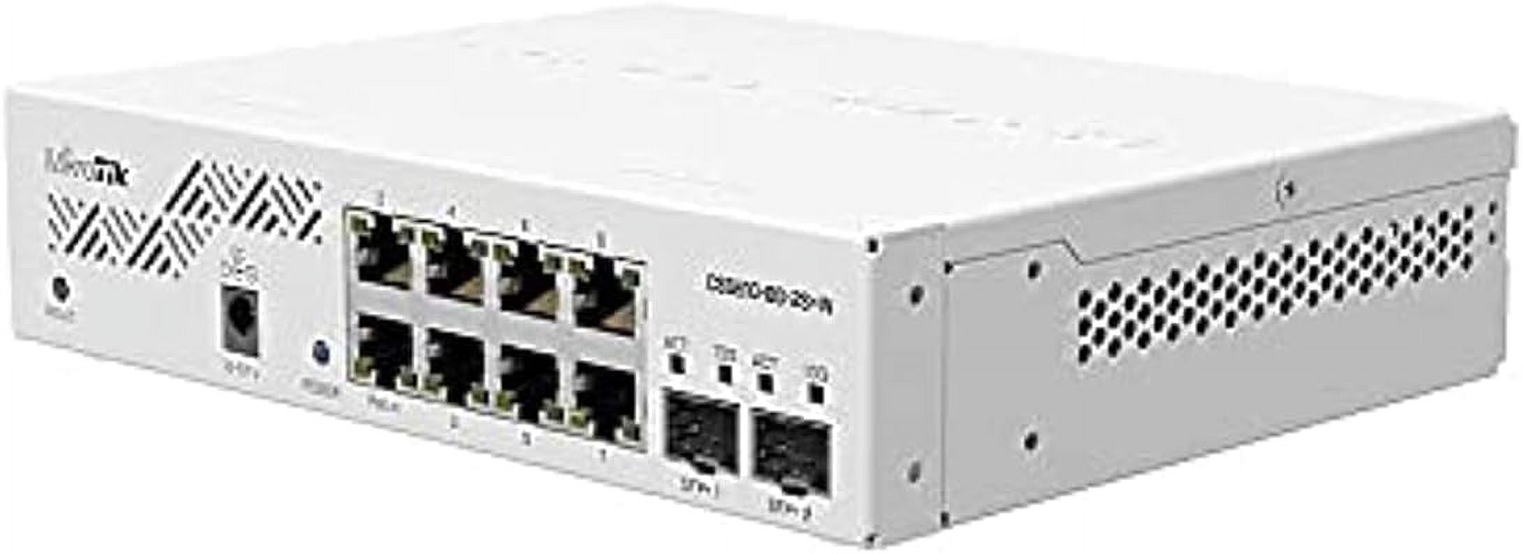 Mikrotik CSS610-8G-2S+IN Switch, Eight 1G Ethernet ports with two 2 SFP+ Ports