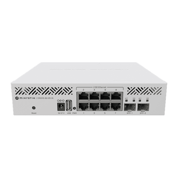 Mikrotik Switch CRS310-8G+2S+IN 2.5/10 Gigabit combo 256 MB RAM SFP+ ports