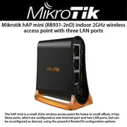 Mikrotik hAP mini RB931-2nD Small 2GHz Wireless Access Point 3 x 10/100 Ethernet ports 650MHz CPU RouterOS