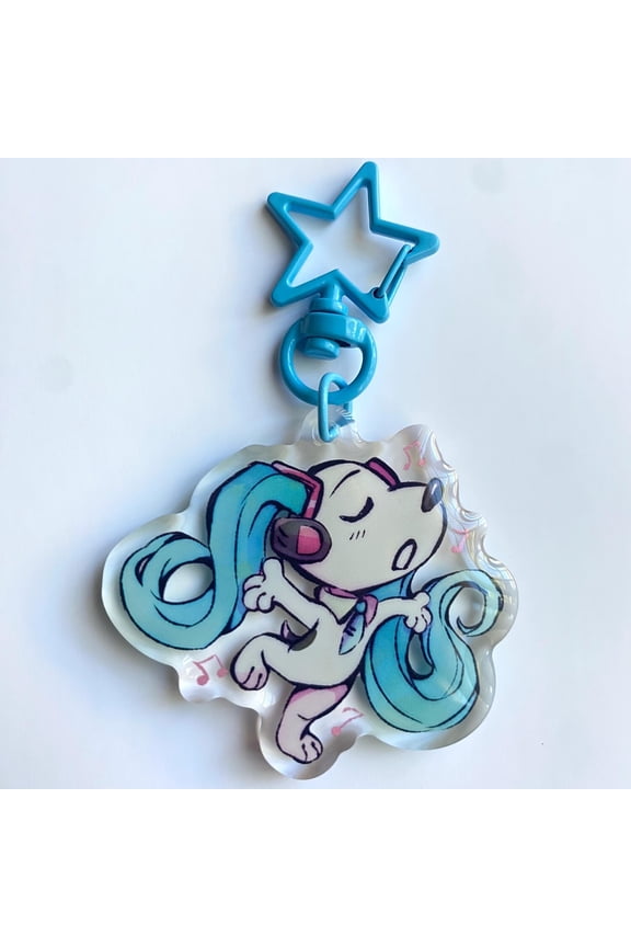 Miku Acrylic Keychain & keychain (1 keychain)
