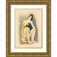 thumbnail image 1 of Mikuláš Galanda 11x14 Gold Ornate Wood Frame and Double Matted Museum Art Print Titled - Old Age (1936-1937), 1 of 4
