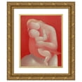 thumbnail image 1 of Mikuláš Galanda 12x14 Gold Ornate Wood Frame and Double Matted Museum Art Print Titled - Mother (Pink Madonna) (1933), 1 of 4