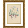 thumbnail image 1 of Mikuláš Galanda 13x18 Gold Ornate Wood Frame and Double Matted Museum Art Print Titled - Lovers on a Bench (1926), 1 of 4
