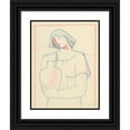 thumbnail image 1 of Mikuláš Galanda 15x18 Black Ornate Wood Framed Double Matted Museum Art Print Titled - Girl with a Jug (1932-1936), 1 of 5