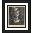 thumbnail image 1 of Mikuláš Galanda 15x18 Black Ornate Wood Framed Double Matted Museum Art Print Titled - Head of a Woman with Long Braids (1925), 1 of 5