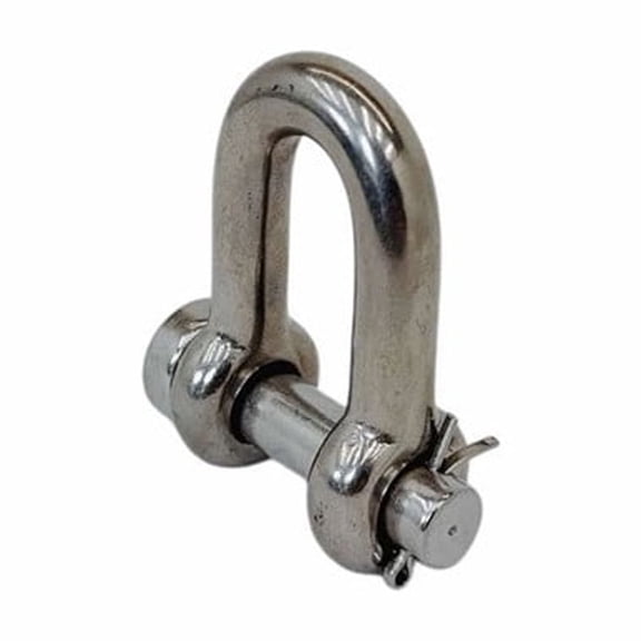 Mil-Spec Forged 3/16" Round Pin Chain Shackle 650 Lb WLL Stainless Steel T316