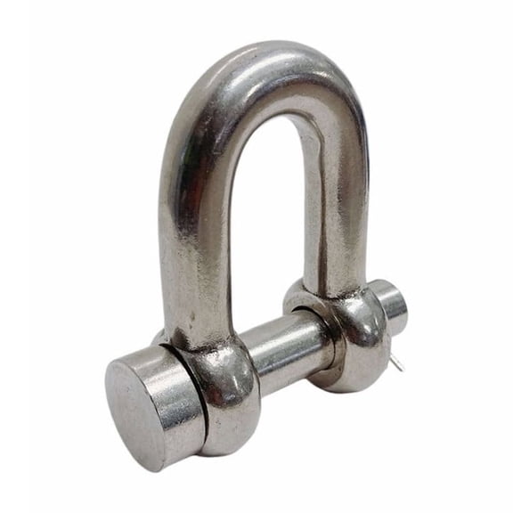 Mil-Spec Forged 5/8" Marine Round Pin Chain Shackle 4,000 Lb WLL Stainless Steel