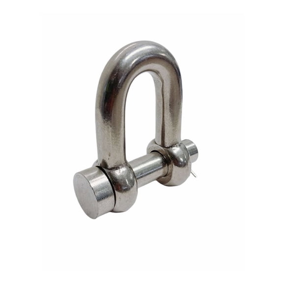 Mil-Spec Forged 7/8" Marine Round Pin Chain Shackle 8,000 Lb WLL Stainless Steel