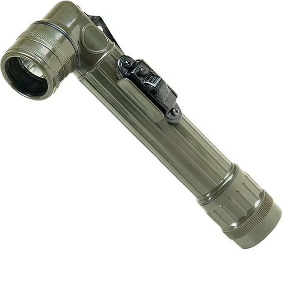 Mil-Tec 15143201 Mil-Tec Large LED Anglehead Flashlight Olive Drab