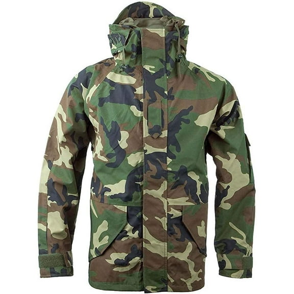 Mil-Tec by Sturm Trilam Wet Weather Jacket - Mens, Woodland Camo, Large, 10620020-904