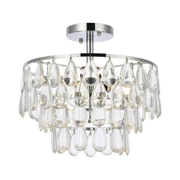 Mila 14 inch flush mount in chrome