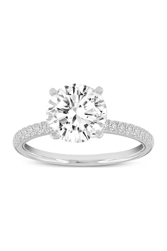 Mila 2.6 CT Round Cut Lab Grown Diamond Classic Engagement Ring for Women in 14K Gold Solitaire Ring