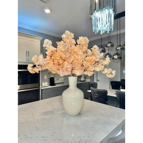 Mila Blush Faux Silk Cherry Blossom Branches Set of 3 Blush Flowers 36'' Fall Decor