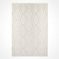 thumbnail image 1 of Mila Cream Striped Polyester Area Rugs for Living Room Jacquard Textured Modern Rugs Soft Geometric Rug for Bedroom Mid Century Washable Rug Non-Slip Bohemian Perfect for Dining Room Office, 1 of 5