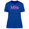thumbnail image 1 of Mila Cute Pink Heart Name T-Shirt Women -Image by Shutterstock, Female Large, 1 of 2
